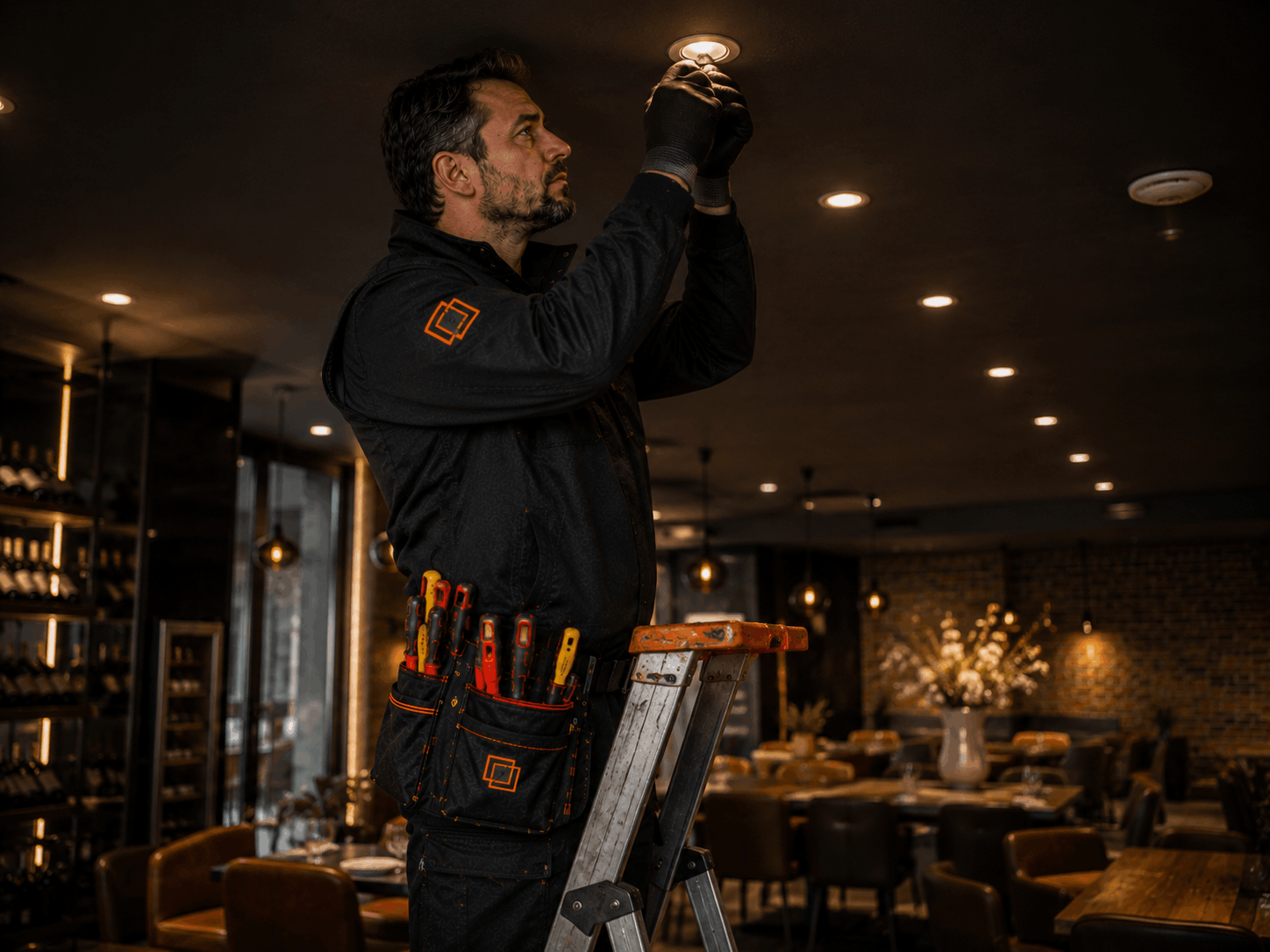 électricien ixelles installation éclairage led restaurant